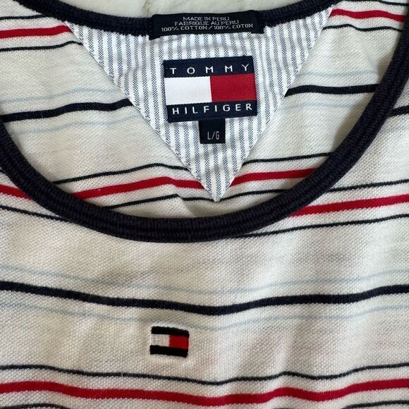 Tommy Hilfiger 100% cotton striped tank top size L - Picture 4 of 6